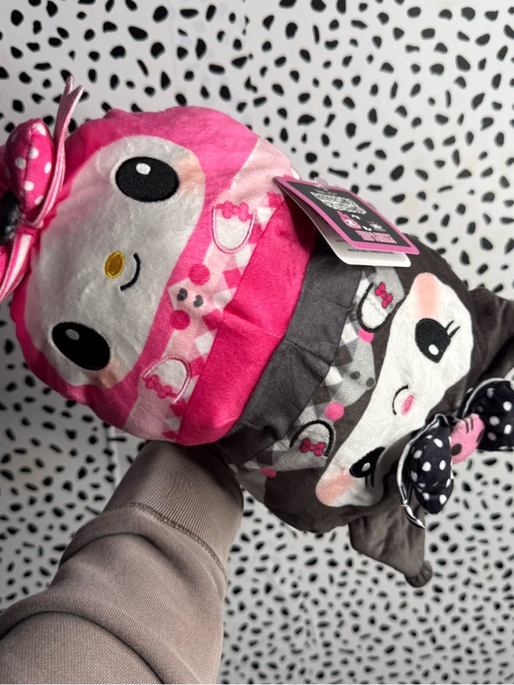 NWT TeeTurtle x Sanrio My Melody and Kuromi Reversible Plushie